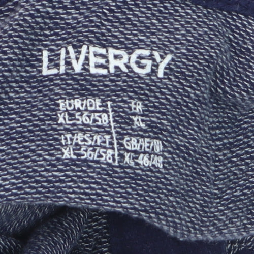 Livergy Men’s Blue Cotton Short Sleeve Polo Shirt XL