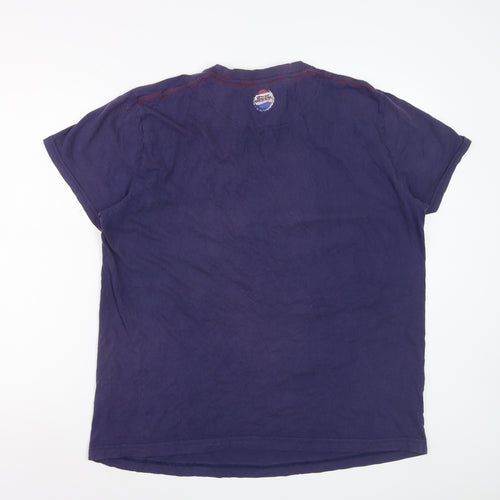 Pepsi Cola Men's Purple XXL Vintage Graphic Cotton T-Shirt