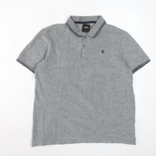 Burton Menswear London Grey Regular Fit Polo Shirt Size L