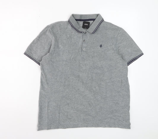 Burton Menswear London Grey Regular Fit Polo Shirt Size L