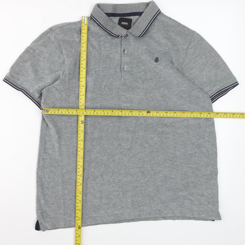Burton Menswear London Grey Regular Fit Polo Shirt Size L