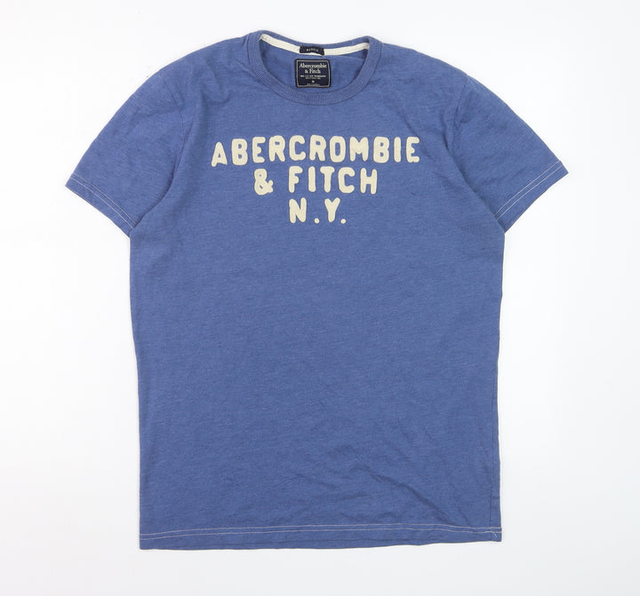 Abercrombie & Fitch Men's Blue Graphic Muscle Fit T-Shirt Size M