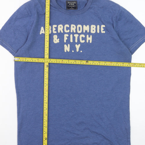 Abercrombie & Fitch Men's Blue Graphic Muscle Fit T-Shirt Size M