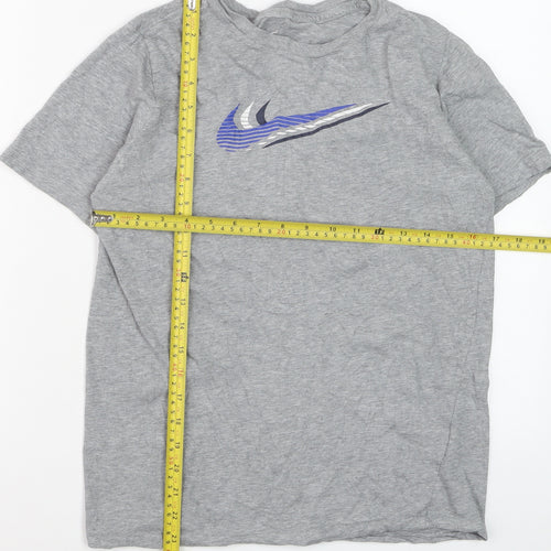 Nike Boys Grey XL Sports Graphic Cotton T-Shirt