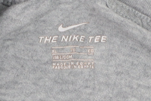Nike Boys Grey XL Sports Graphic Cotton T-Shirt