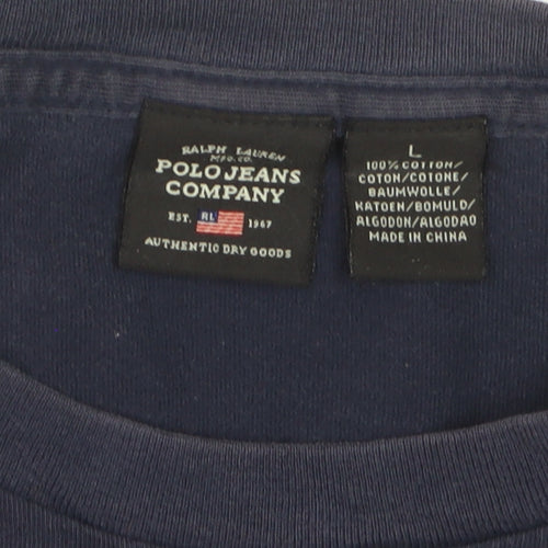 Ralph Lauren Polo Jeans Co. Men's Blue L Crew Neck T-Shirt