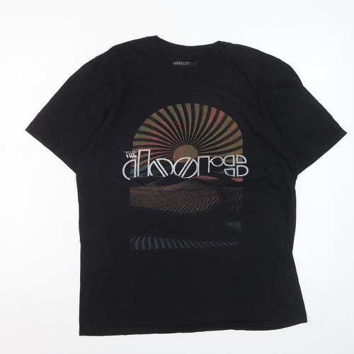 Absolute Cult Men's Black The Doors Graphic Band T-Shirt - Size M