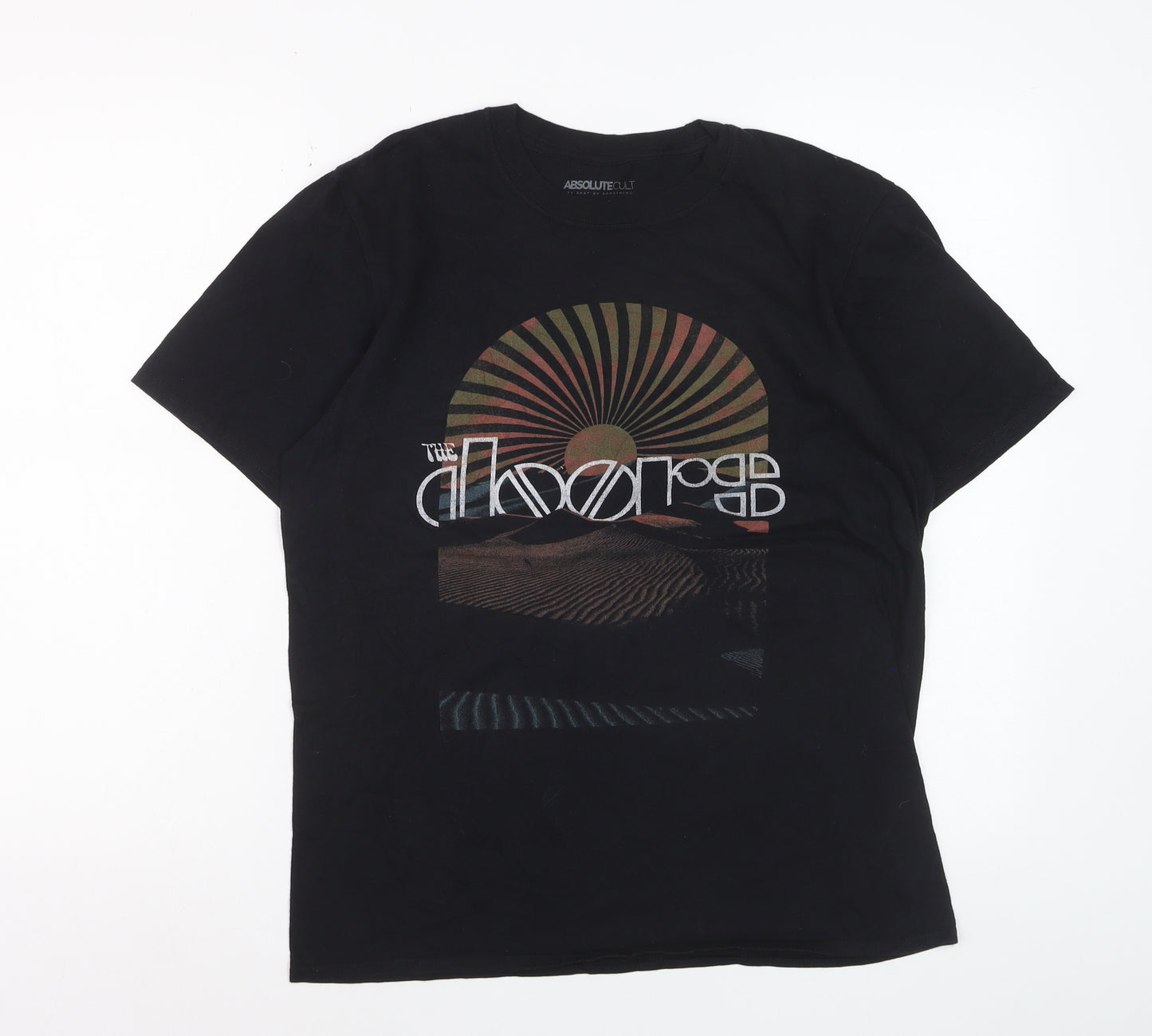 Absolute Cult Men's Black The Doors Graphic Band T-Shirt - Size M