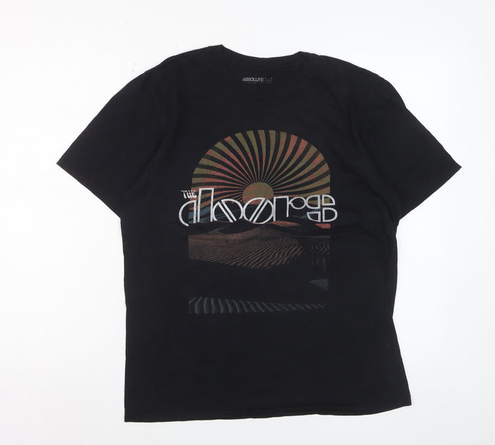 Absolute Cult Men's Black The Doors Graphic Band T-Shirt - Size M