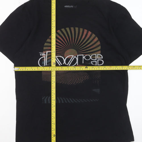Absolute Cult Men's Black The Doors Graphic Band T-Shirt - Size M