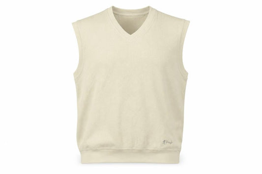 Pringle Men’s Beige V-Neck Sleeveless Cotton Vest Sweatshirt Size M