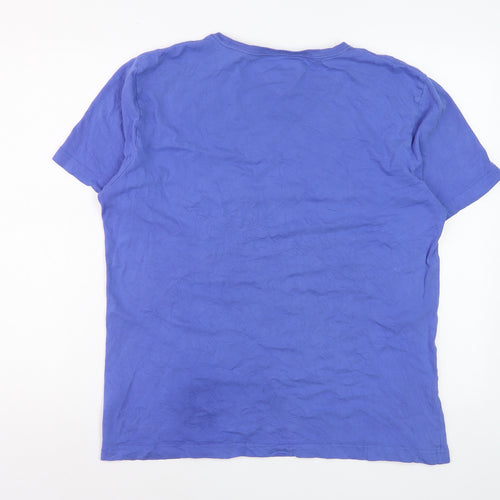 Tommy Hilfiger Men's Blue XL Organic Cotton Crew Neck T-Shirt