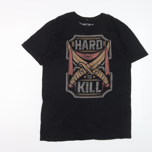 Dark Effects Mens Black Medium Graphic Rock T-Shirt