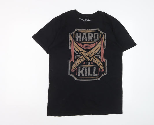 Dark Effects Mens Black Medium Graphic Rock T-Shirt