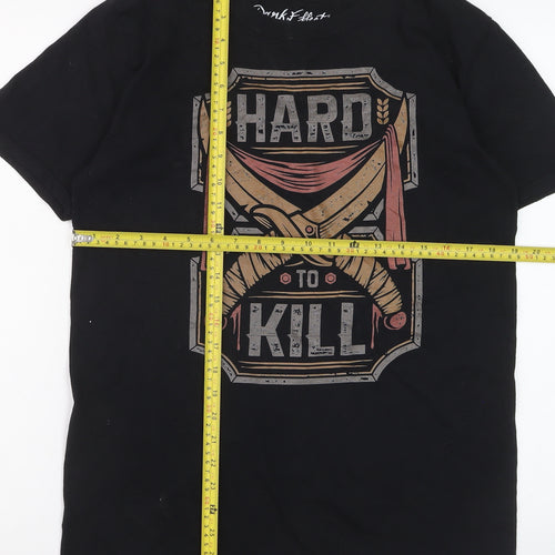Dark Effects Mens Black Medium Graphic Rock T-Shirt