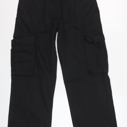 Alsico Men’s Black Cargo Work Trousers 30R Polyester Cotton Blend