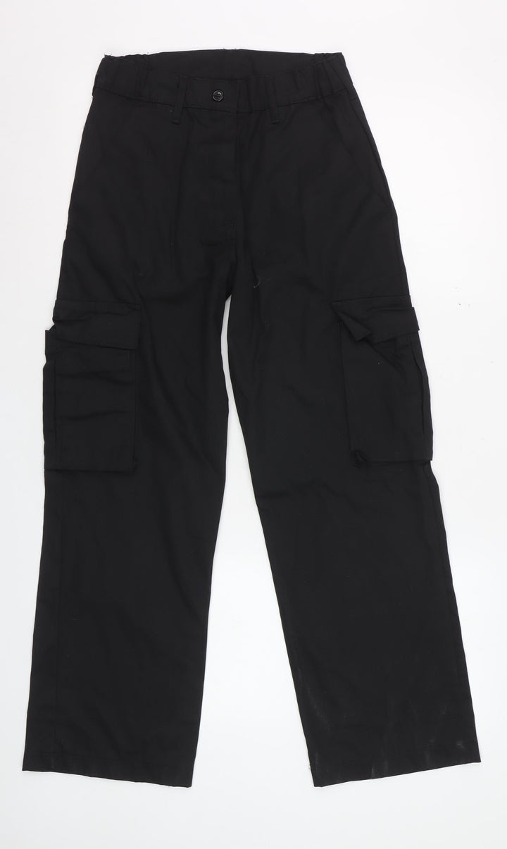 Alsico Men’s Black Cargo Work Trousers 30R Polyester Cotton Blend