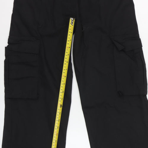 Alsico Men’s Black Cargo Work Trousers 30R Polyester Cotton Blend