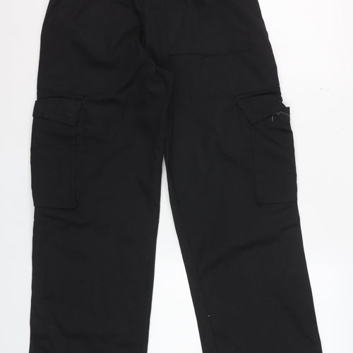 Alsico Men’s Black Cargo Work Trousers 30R Polyester Cotton Blend