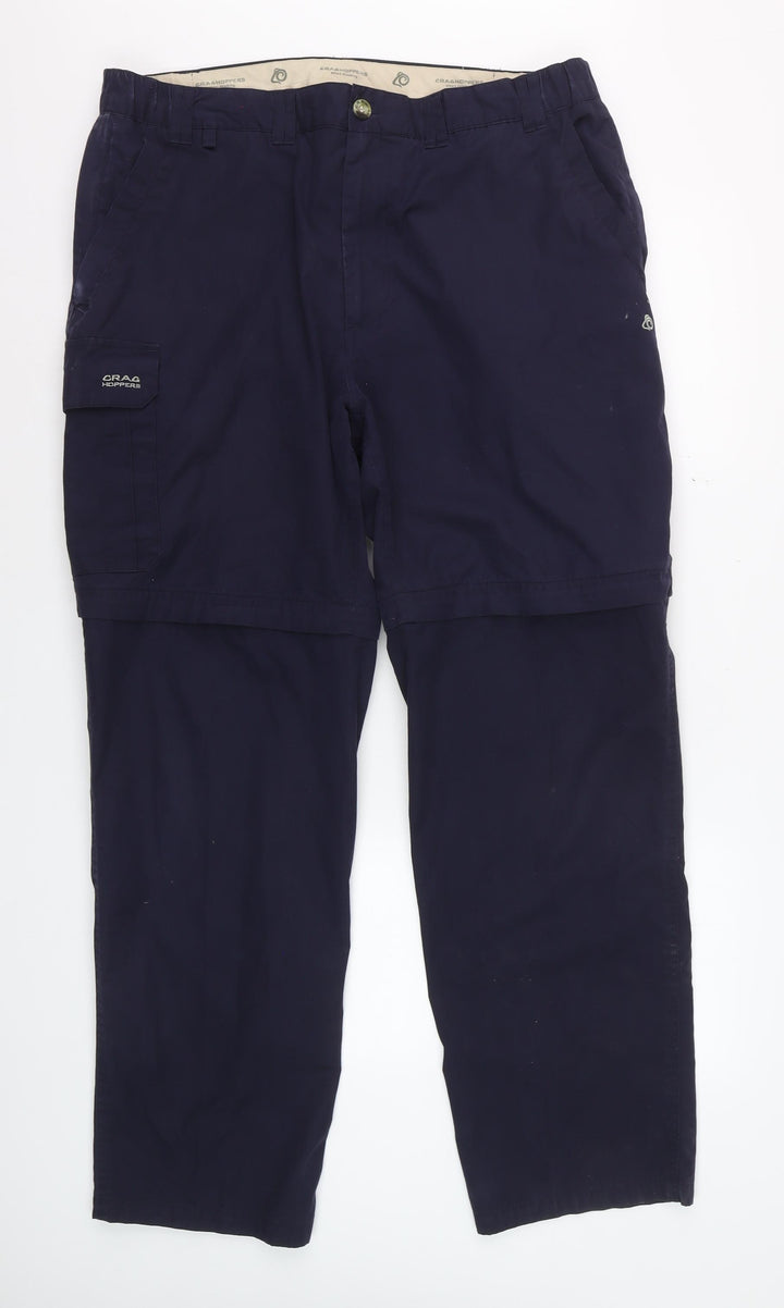 Craghoppers Men's Blue Convertible Cargo Trousers Size L 36 in