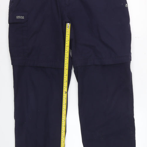 Craghoppers Men's Blue Convertible Cargo Trousers Size L 36 in