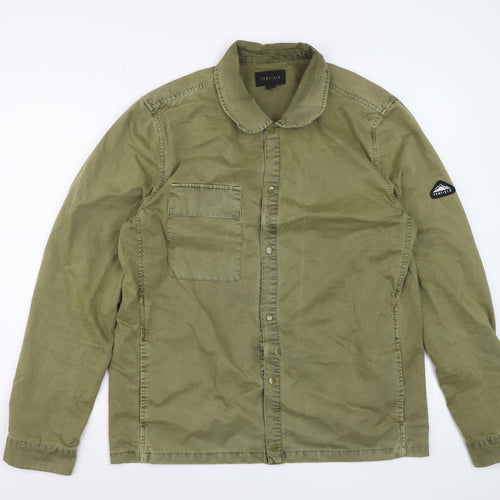 Penfield Men's Green Cotton Long Sleeve Button-Up Shirt M