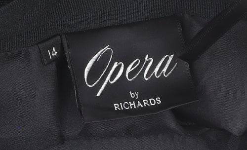 Opera by Richards Women's Black Size 14 Pencil Skirt