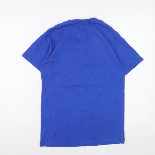 Superman Women’s Blue S Basic Crew Neck Cotton T-Shirt