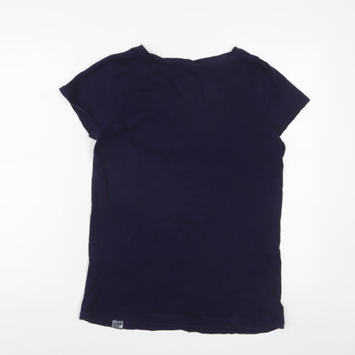 Harry Potter Womens Blue Hogwarts T-Shirt Small Short Sleeve