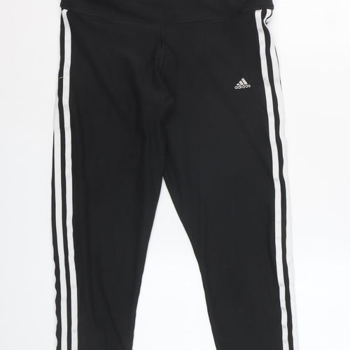 Adidas Women Black Capri Leggings Size 12-14 Climalite