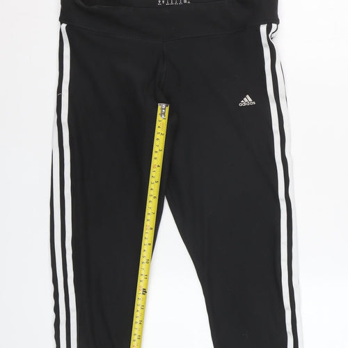Adidas Women Black Capri Leggings Size 12-14 Climalite