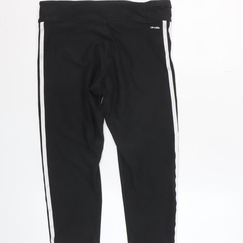 Adidas Women Black Capri Leggings Size 12-14 Climalite