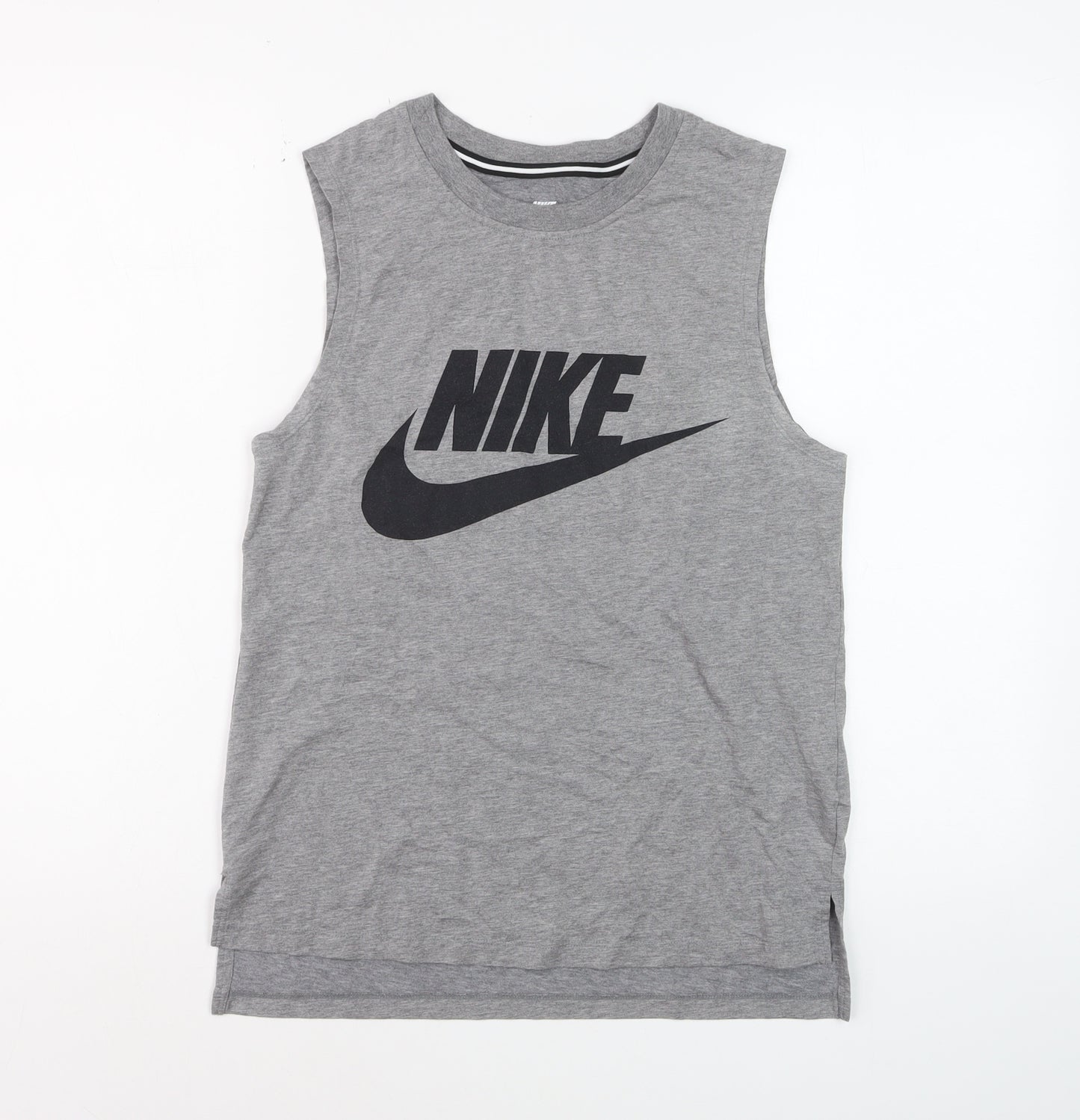 Nike Womens Grey Sleeveless Tank Top XS Basic Sportswear