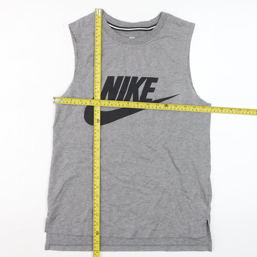 Nike Womens Grey Sleeveless Tank Top XS Basic Sportswear