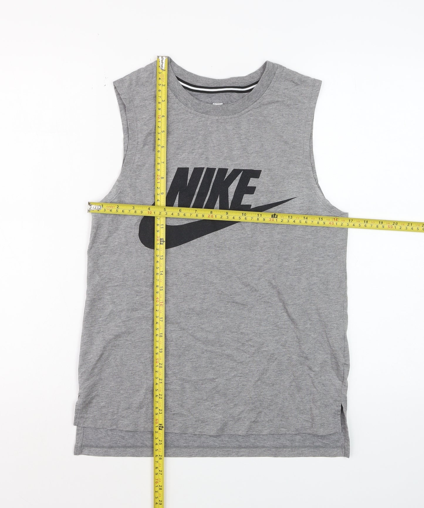Nike Womens Grey Sleeveless Tank Top XS Basic Sportswear