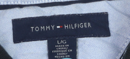 Tommy Hilfiger Women's Black Cropped Polo Shirt Size L