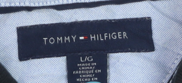 Tommy Hilfiger Women's Black Cropped Polo Shirt Size L