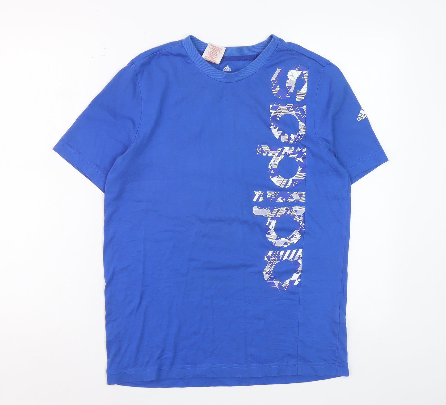Adidas Boys Blue 13-14 Years Climalite Logo T-Shirt