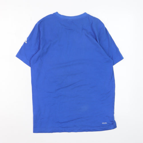 Adidas Boys Blue 13-14 Years Climalite Logo T-Shirt