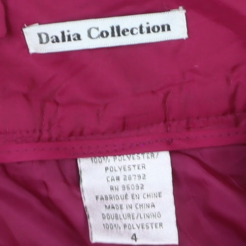 Dalia Collection Womens Red Velvet Wrap Skirt Size 8 Knee Length