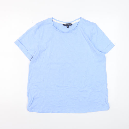 Crew Clothing Company Women Blue Size 14 Cotton T-Shirt