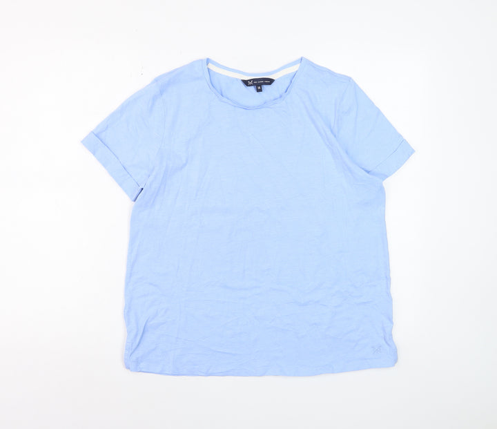 Crew Clothing Company Women Blue Size 14 Cotton T-Shirt