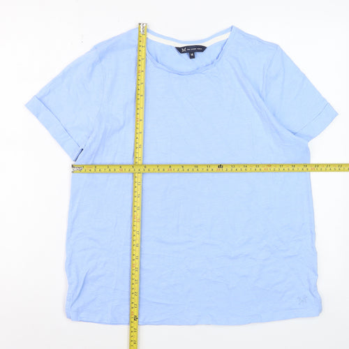 Crew Clothing Company Women Blue Size 14 Cotton T-Shirt