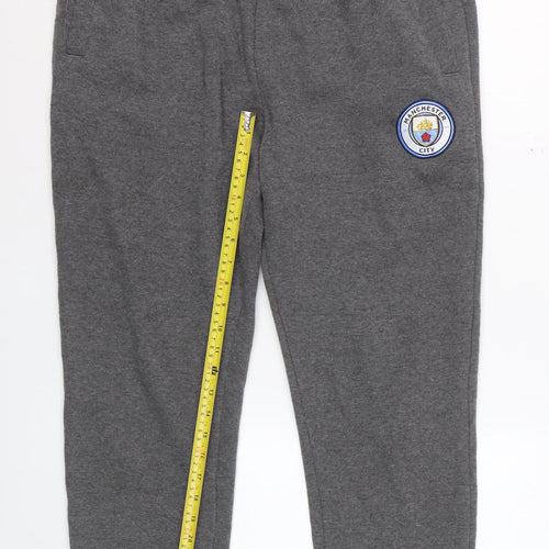 Manchester City Men Grey XL Jogger Trousers Fleece Lined