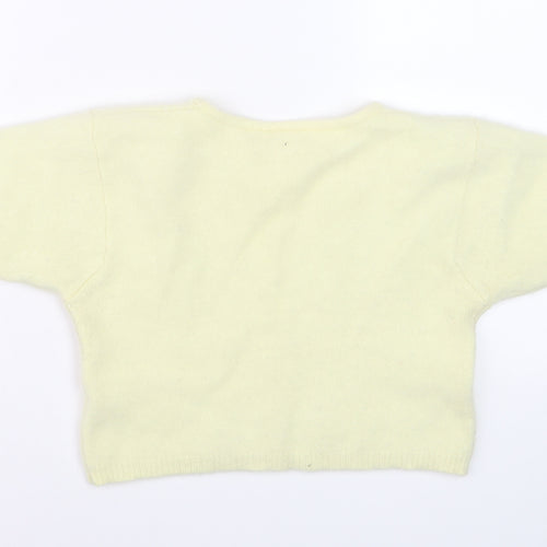 Charlotte Halton Women’s Ivory Angora Blend Cropped Knit Top M/L