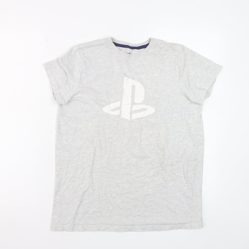 PlayStation Boys Grey 12-13 Years Logo Short Sleeve T-Shirt