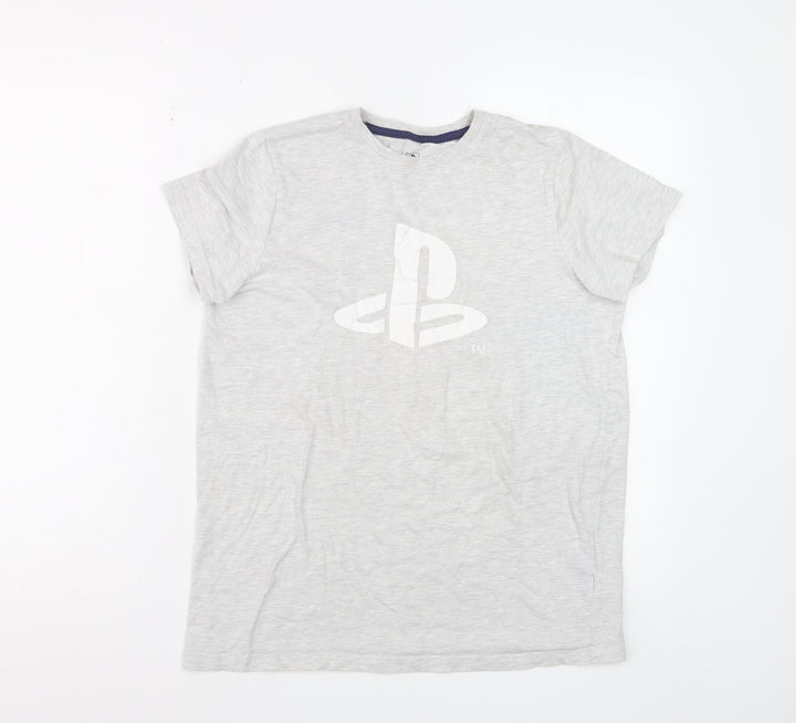 PlayStation Boys Grey 12-13 Years Logo Short Sleeve T-Shirt
