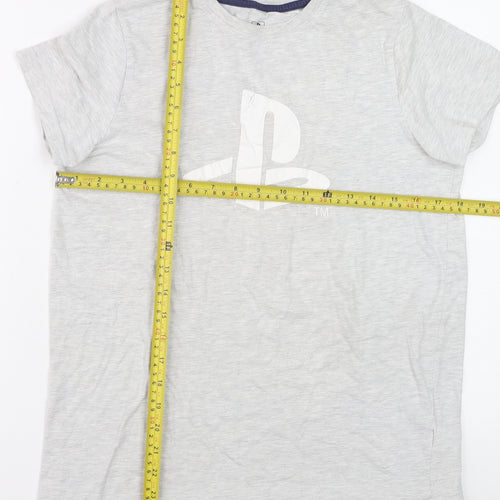 PlayStation Boys Grey 12-13 Years Logo Short Sleeve T-Shirt