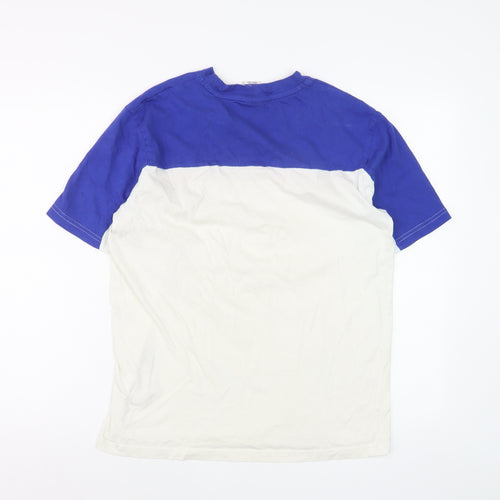 Russell Athletic Men's Blue Red White Crew Neck Short Sleeve T-Shirt Size S