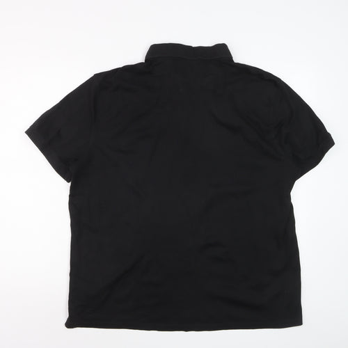 Calvin Klein Men's Black Liquid Touch Polo Shirt XL 100% Cotton